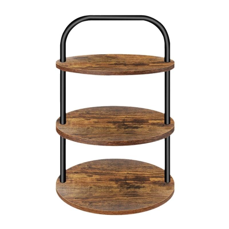 

Wooden Cupcake Holder Easy Assembly Multipurpose Dessert Presentation Stand Serving Tray for Party Supplies 1
