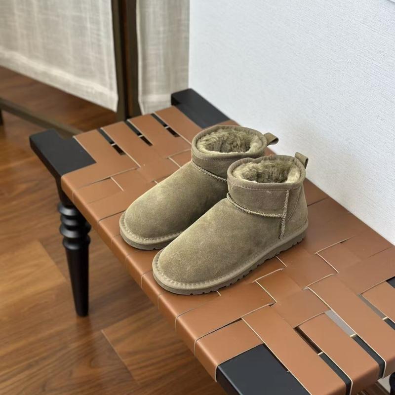 Zhou Dongyu cowhide snow boots women's thermal cotton shoes original women's shoes winter thickened short tube