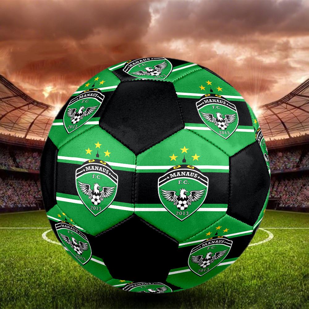 Manaus FC Indoor Soccer Ball Colorful All Ages Size 5 Machine Stitched PVC Competition Ready Durable High-Bounce