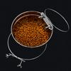 Stainless Steel Pet Food Bowl 10-20CM Ordinary Cage Hanging Dog Basin Feeder Large Capacity Fixed Metal Feeding Bowl