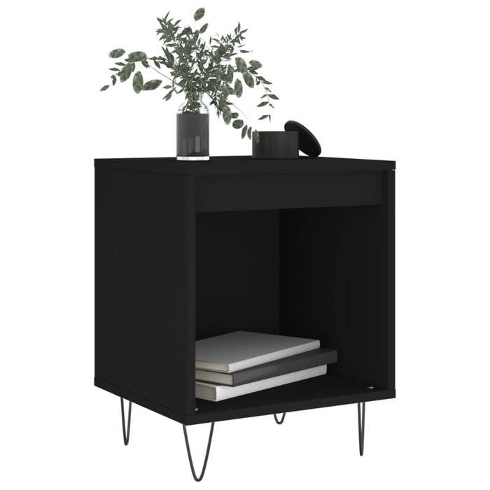 Maison Exclusive - Tables de chevet 2 pcs noir 40x35x50 cm bois d’ingénierie