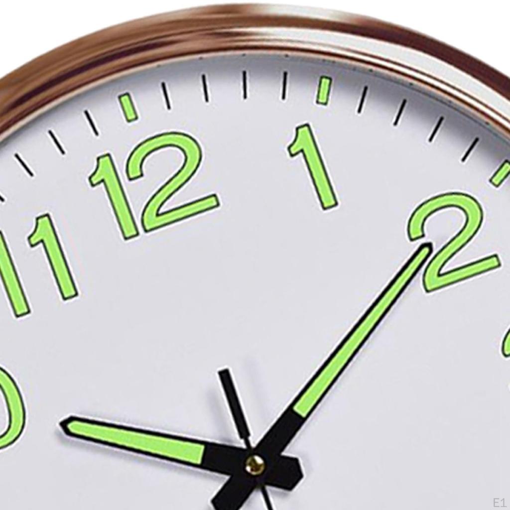 Clocks Night Light Non Ticking Modern The Dark Hanging Watches Luminous Wall Clock for Bedroom