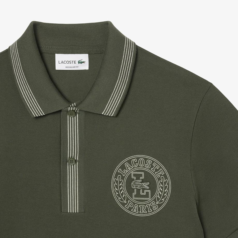 Lacoste Men's Puff Print Short Sleeve Polo Shirt PH2527-55GHCF