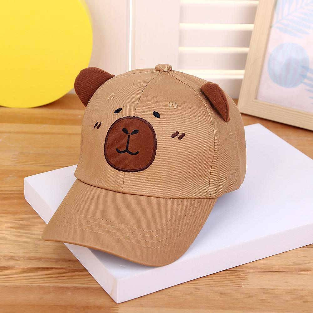 Baumwolle Kinder Baseballkappe Atmungsaktiv Baby Sonnenhut Mode Capybara Schirmmütze Strand