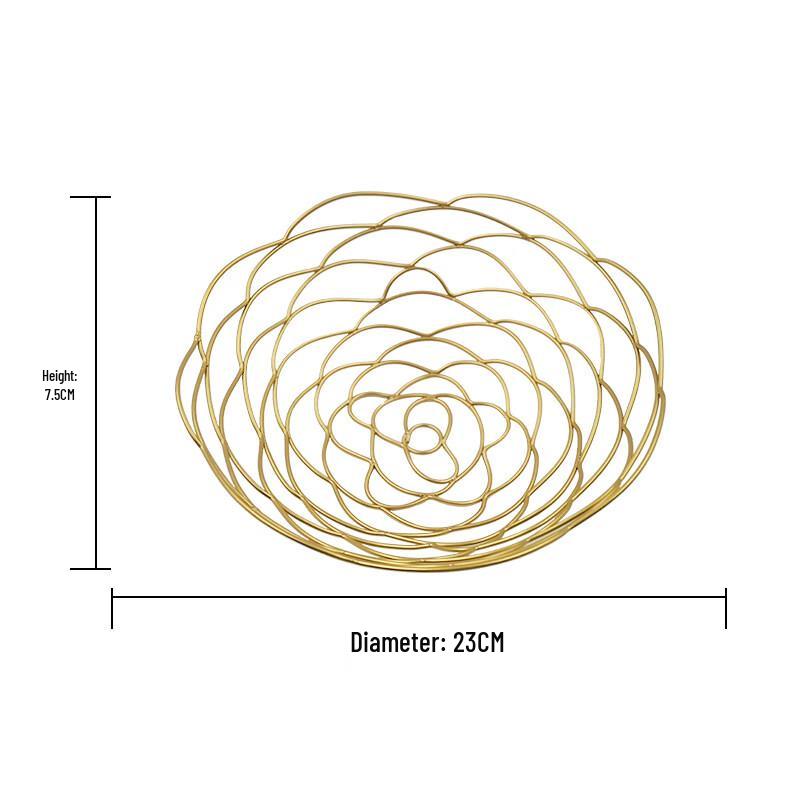 Abay Light Luxury Wrought Iron Hollow Fruit & Snack Basket