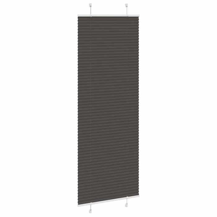 VidaXL Store plissé noir 70x200 cm largeur du tissu 69,4 cm polyester, store plissé de fenêtre, store accordéon, store 4015154