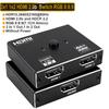 2026 Best HDMI Switcher 4K Bi-Direction 2.0 HDMI Switch 1x2/2x1 Adapter 2 in 1 out Converter for PS4 PS5 TV Box HDMI Splitter 4