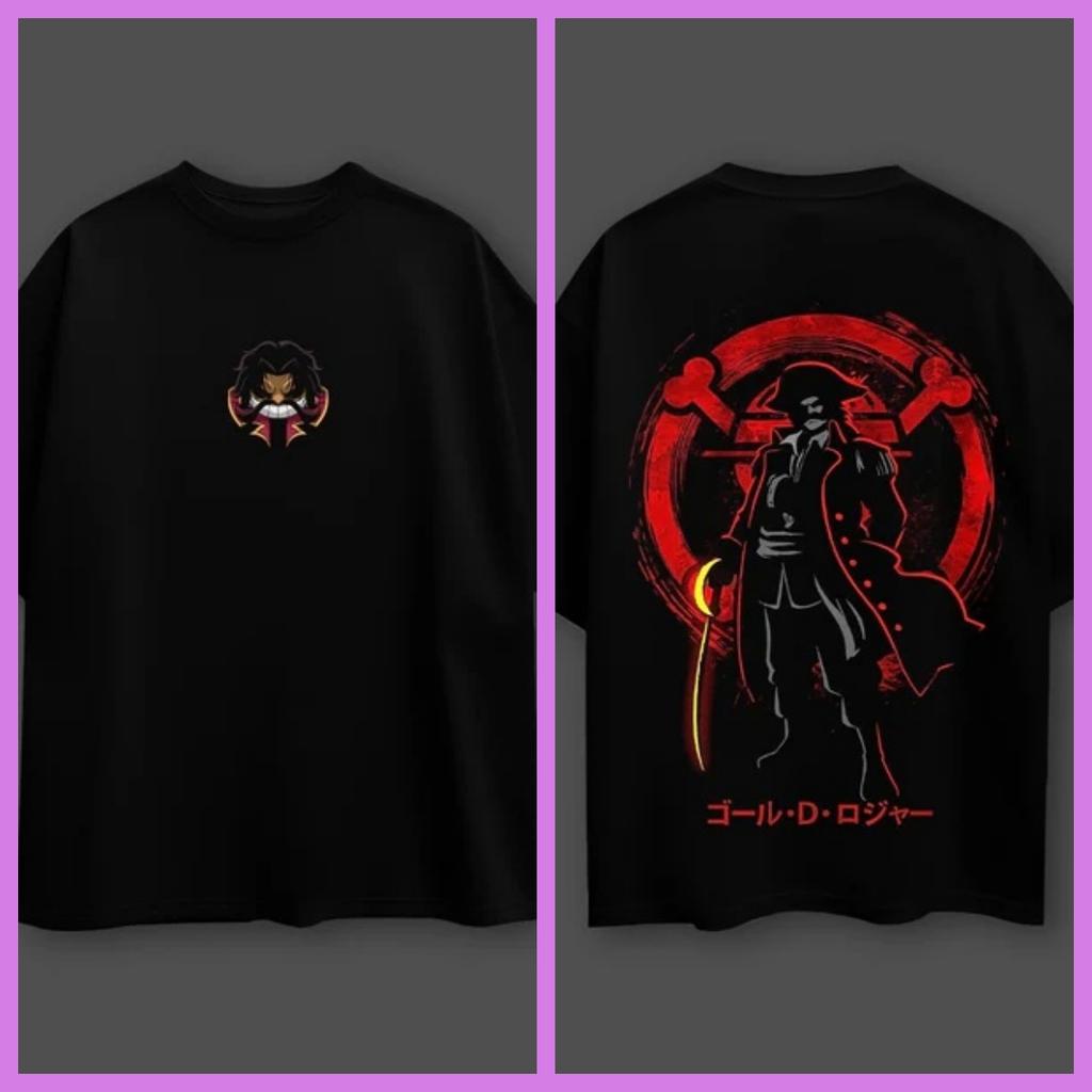One Piece Anime Gol D Roger Übergroßes Baumwoll-T-Shirt für Männer und Frauen Atmungsaktiv Hohe Qualität Y2K Kurzarm Sommer-T-Shirt