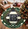 Borussia Monchengladbach Pattern Round Rug, Indoor/Outdoor Mat, for Picnic, Gameroom, Bedroom, Office, Living Room, Home Decor Carpet, Birthday Gift