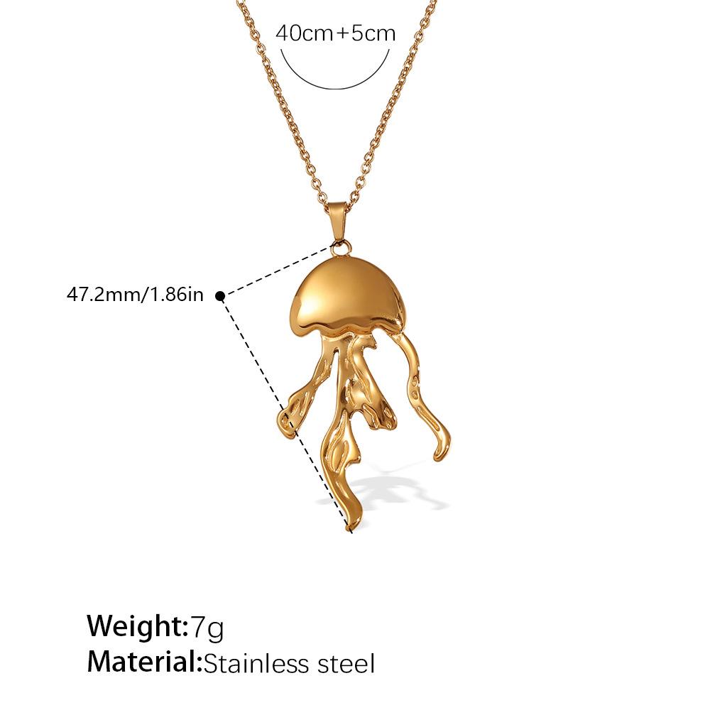 European and American New Special-Interest Design Personalized Octopus Earrings Necklace Cold Wind Jellyfish Pendant for Women