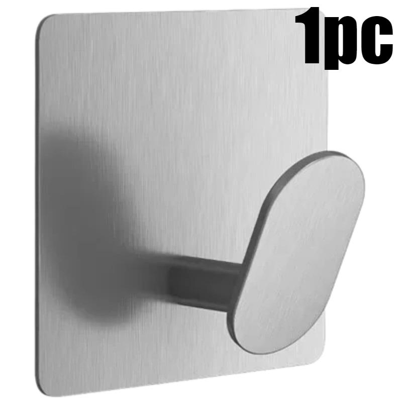 1/4Pcs Bathroom Robe Hooks Stainless Steel Towel Hanger Waterproof Hook Multi-Purpose Hanger Hook Door Bathroom Shower Kitchen
