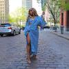 Light Blue Long Knit Cardigan for Women
