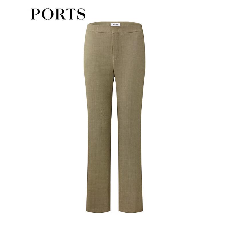 PORTS Women's Embroidered Green Mix Pants