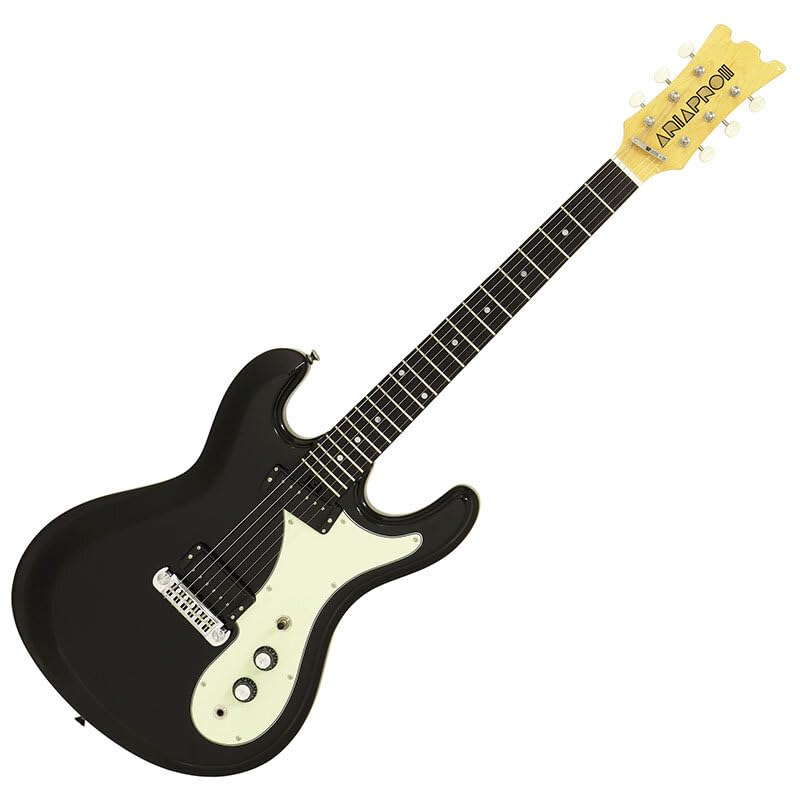Aria BK Black RETRO CLASSICS Retro Classic Series Aria Black Electric Guitar DM-206