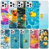 Rubber Ducks Swimming Pool Soft Cover for iPhone 16 17 Air 15 14 Pro Max 16E Phone Case 13 Mini 12 11 7 SE 8 Print Pattern Fit C