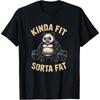 Kinda Fit Sorta Fat Funny Gym Panda Weightlifting Workout TShirt Woman Man Funny Fashion Casual Cotton Graphic T Shirts Tops