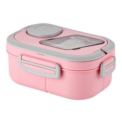 Lunch Box Bento Box a Doppio Strato Facile da Trasportare Contenitore per il Pranzo a Prova di Perdite con Scatola per Salse per Ufficio Scuola