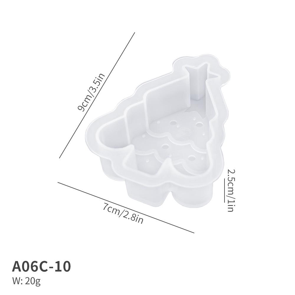 Vánoční vonná svíčková forma: Perníčková chaloupka a sob epoxidová silikonová forma