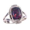 Natural Ethiopian Opal Gemstone 925 Solid Sterling Silver Jewelry Ring S.7 W4I12