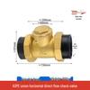 Copper Horizontal Bathroom Double Backflow One-Way Check Valve, Household Water Pipe Fittings, Non-Return Valve, 4/6 inch (DN20/25).