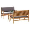 Ensemble de canapé de jardin 3 pièces avec coussins en bois d'acacia 3325230
