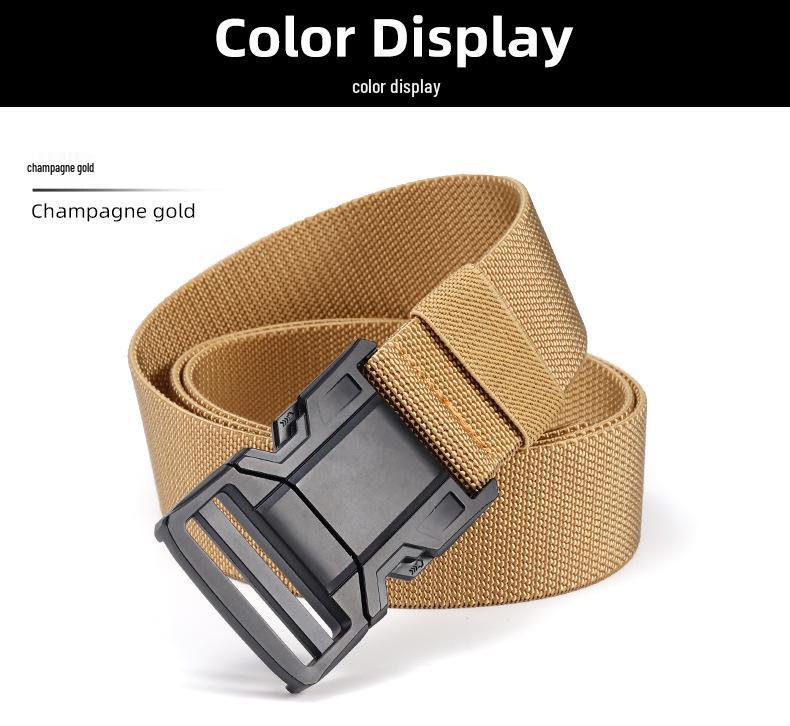 Men s Tactical Elastic Stretch Belt with Zinc Alloy Quick Release Buckle 120cm