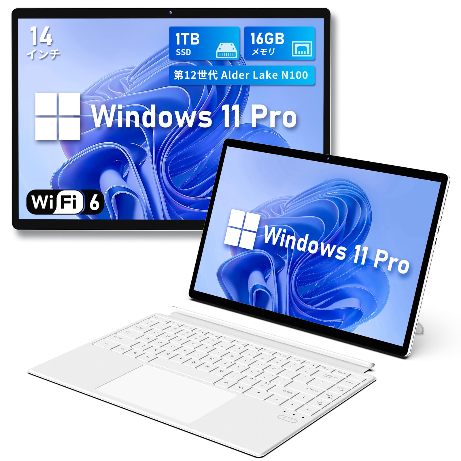 

FUNYET 2 в 1 Планшет N100 Ноутбук Windows11 Pro Планшет ПК Останній 2024 FUNBOOK Intel UPC N100 дюймів Пам ять SSD Ноутбук Сенсорна панель WIFI6 Bluetooth Повний білий