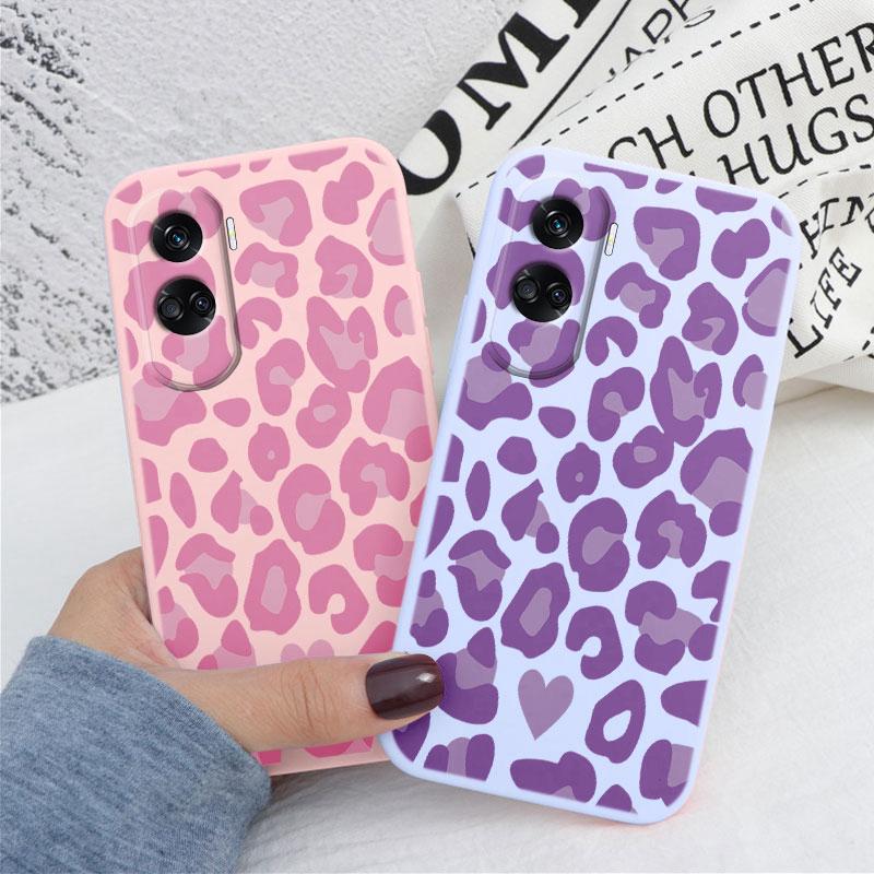 For Honor 90 200 Pro 400 Lite Phone Case Fashion Leopard Print Back Cover Soft Silicone Shockproof Fundas Coque Shell Couple TPU