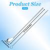 6 Pieces Stainless Steel Spoon Straws, Spoon Straw with 1 Cleaning Brush