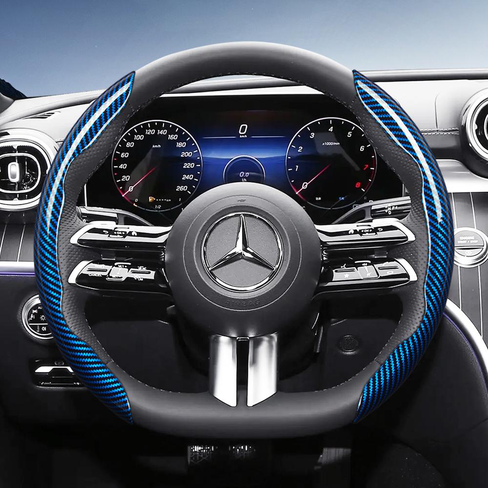 Geeignet für Mercedes-Benz Lenkradabdeckung mit Carbonfaser-Textur und segmentiertem Schnellverschluss-Design V g S a E C-Klasse Gle Glc Gla Glb Cls