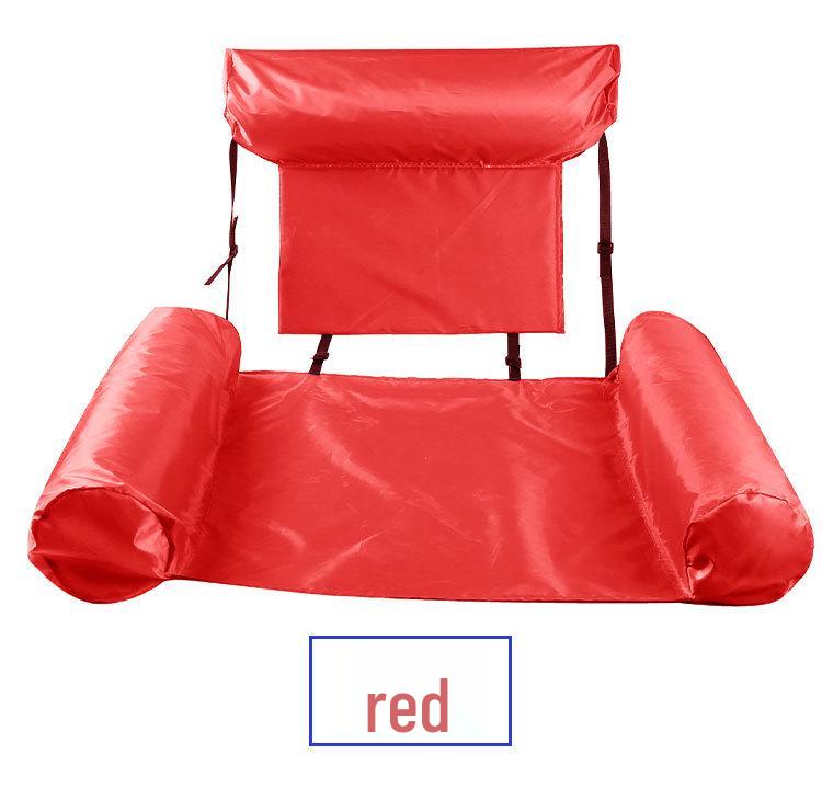 Inflatable Water Recliner & Hammock with Backrest - Foldable & Dual-Use Floating Bed