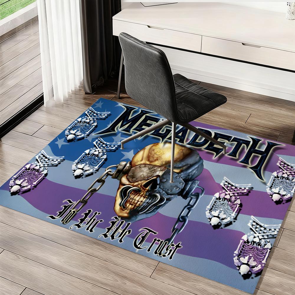 Rock Music Floor Mat Soft Thickened Absorbent Non-Slip Bedroom Living Room Door Mat Home Decor Flannel Rugs