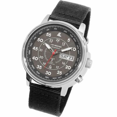 RadWeather Solar 100m Water Lad017 Men's Radio-Controlled Watch, Resistant, (Black)