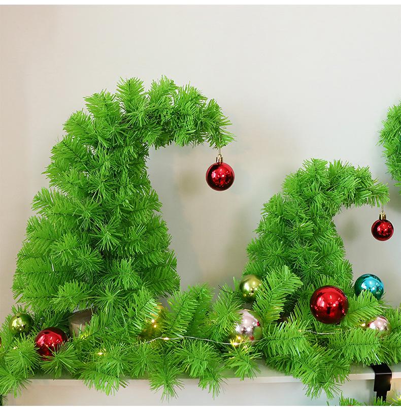 Yule Green Christmas Wreath Ornament for DIY Crooked Neck Tree Decorations