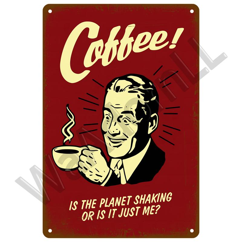 Vintage Tin Sign Plaque Metal Plate Wall Art Posters Metal Sign Retro Decor Coffee For Kitchen Bar Cafe Room Retro Iron Painting