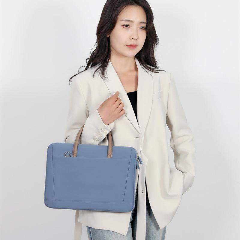 

TS JYL laptop bag,Shoulder Laptop Handbag Women Slim Document Bag Business Commuter Briefcase Applicable for 13~13.3 size синий