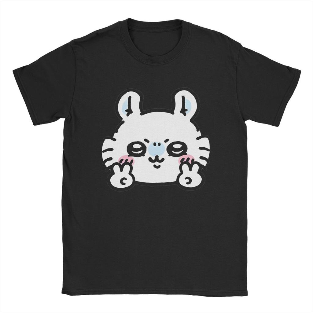 Chiikawa Momo T Shirt for Men 100% Cotton Funny T-Shirts Crew Neck Tees Short Sleeve Clothes Classic