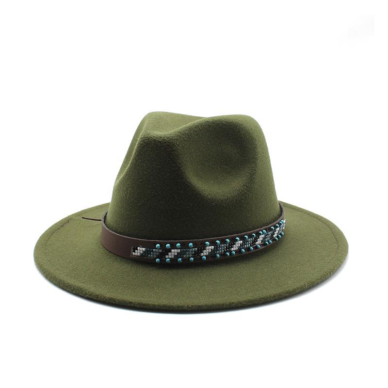 British Woolen Jazz Top Hat Men And Women Big Eaves Hat Big Eaves Felt Hat Trendy Hat