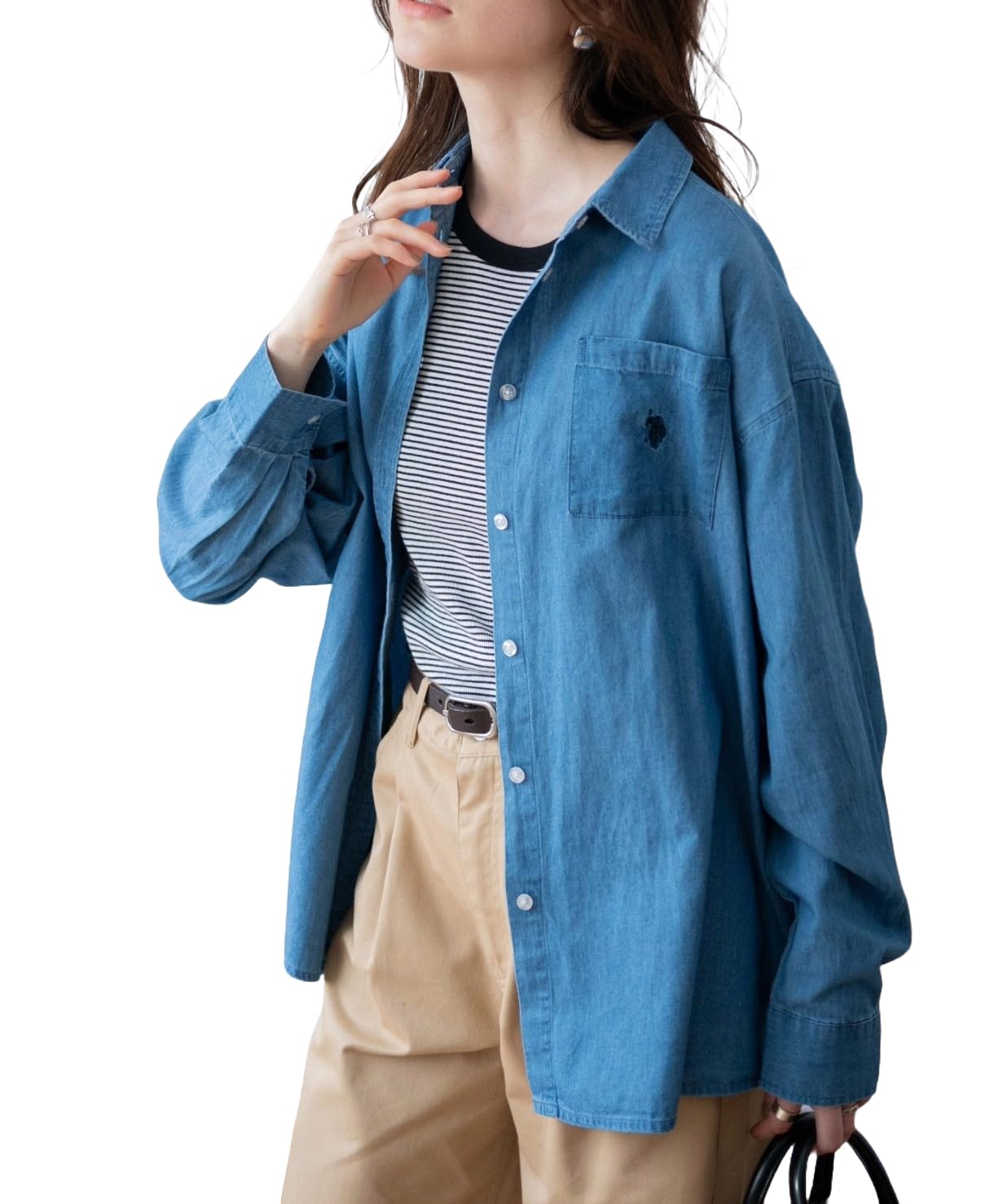 

WEGO USPOLO BIG Medium Size F Shirt, Women s, Denim,
