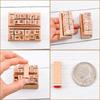 WANDIC Rubber 24 2 Styles Mini Wooden Rubber Stamps with Diary Wooden Stamps for DIY Card and Scrapbooking and Stamps, Pieces, Crafts, Making, (Travel