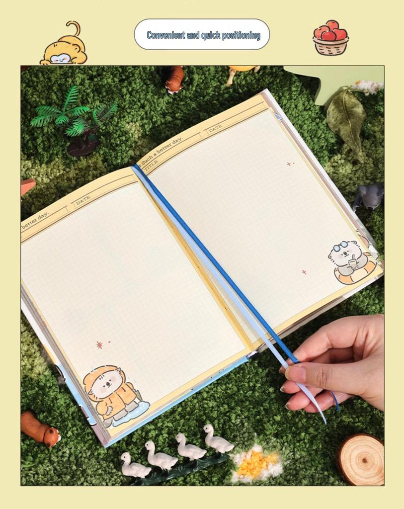 Cute Cartoon Zoo Notebook: Ideal Diary and Gift for Elementary Students