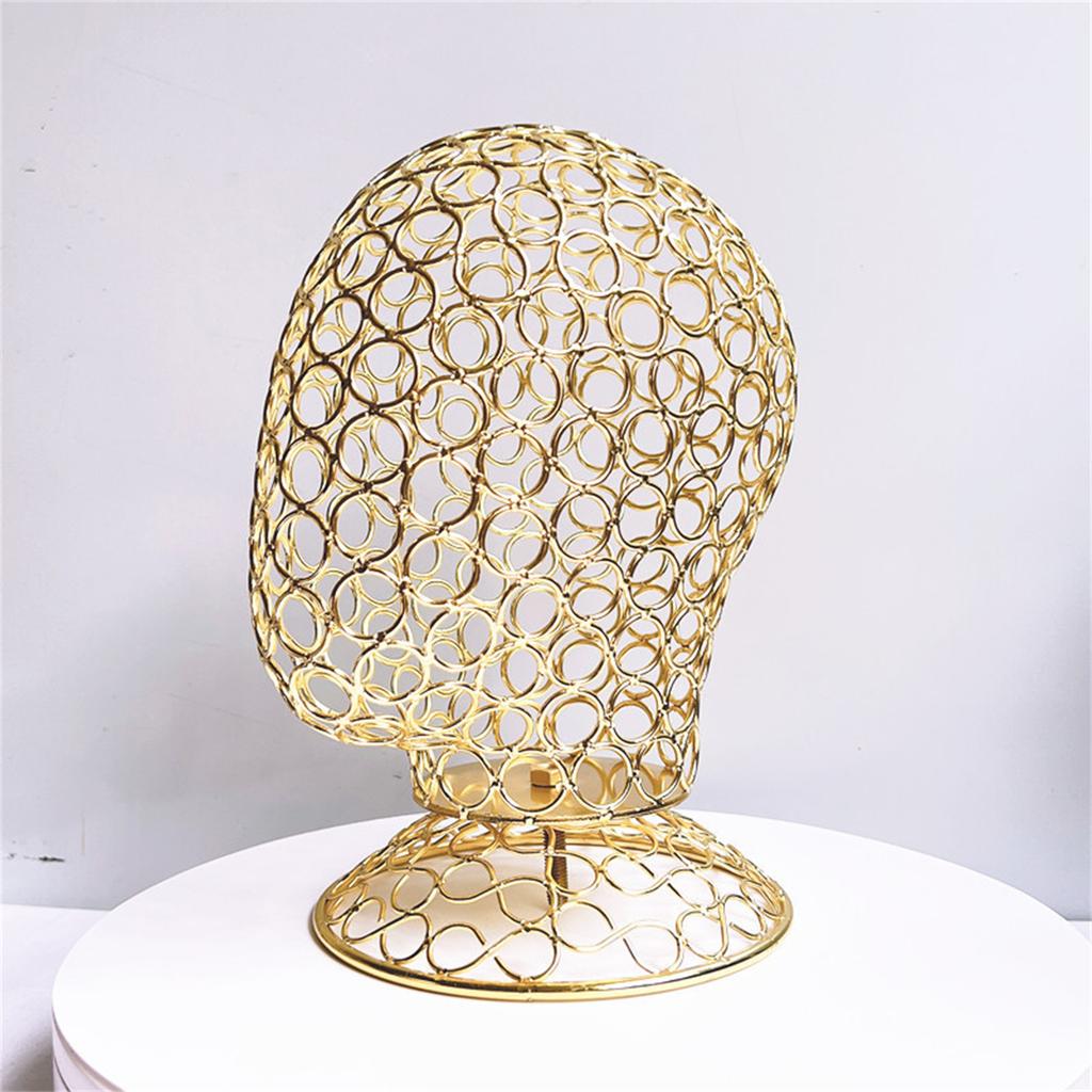 Metal Mannequin Head Wig Stand Headdress Display Stand Iron Texture Suitable for Displaying Wigs Hats Caps and Headdress