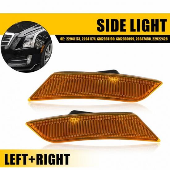 For Cadillac ATS/ XT5 Chevy Blazer Amber Side Marker Signal Light Housings ONLY