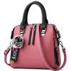 Borsa a tracolla da donna in pelle PU con pompon Borsa a tracolla con patta Borsa a spalla da donna Borse a mano tinta unita