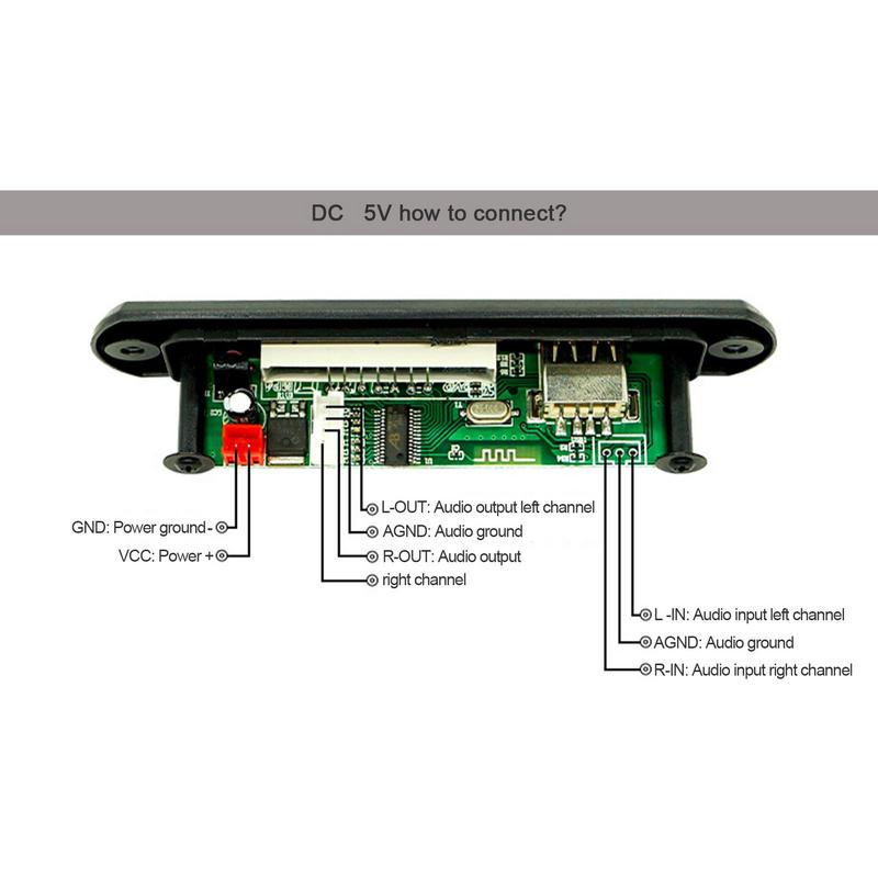 MP3 Player Board Bluetooths Amplifier Car FM Radio Module Support TF USB WMA WAV FLAC APE Board MP3 Player