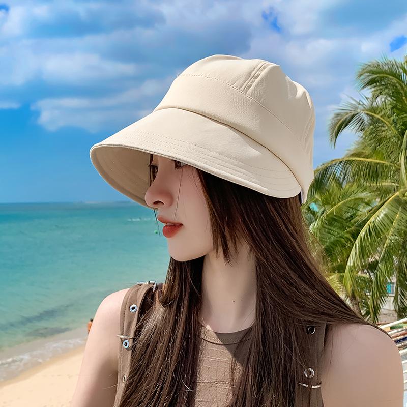

Zhao Lusi Style Women s Anti-UV Summer Visor Hat One Size бежевый