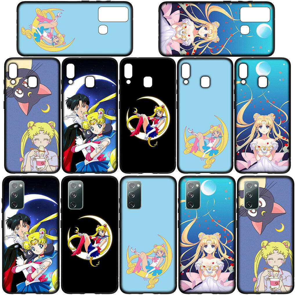 Cover for iPhone 17 16 15 Xiaomi Poco Redmi Note 14 13 12 11 Pro Max 9 16e Samsung Galaxy S25 S24 S23 OPPO Huawei Sailor Moon Cute Cat Phone Case