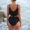 Γυναικείο Σετ Μπικίνι Tankini με Βολάν Ενισχυμένο Top Μαγιό Ψηλόμεσο Μαγιό Παραλίας Μαγιό Σετ Μπικίνι Μέγεθος 2XL 2026 Νέο