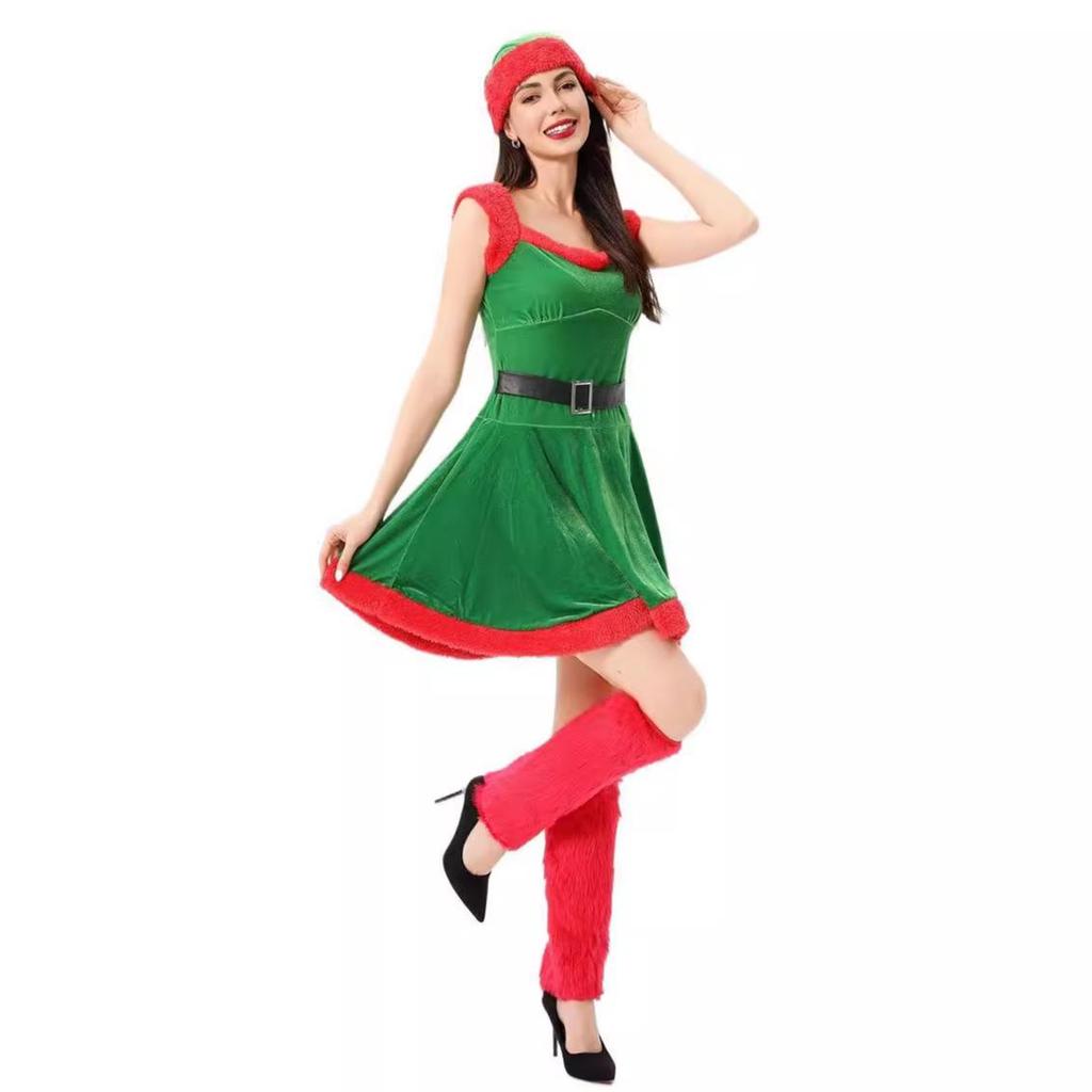 2024 Europäisches & Amerikanisches Sexy Weihnachtsmann Weihnachtsfeier Tanzkostüm