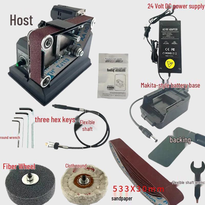 

Compact Electric Polisher & Knife Sharpener with Sandpaper Abrasive Belt